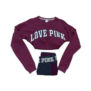 Pink matching 2 piece outfit